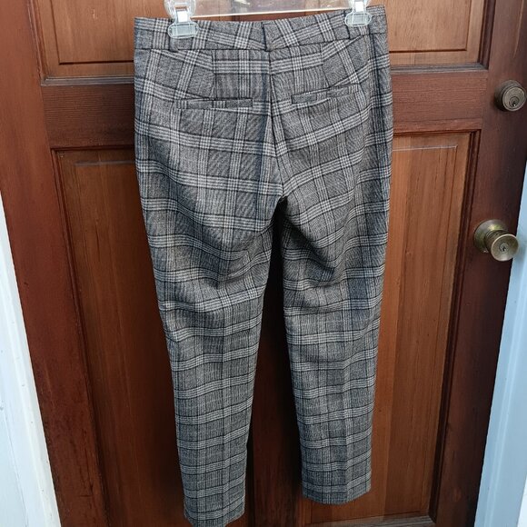 BANANA REPUBLIC "Ryan" Wool Plaid Mid-Rise Trousers OP - Picture 9 of 13